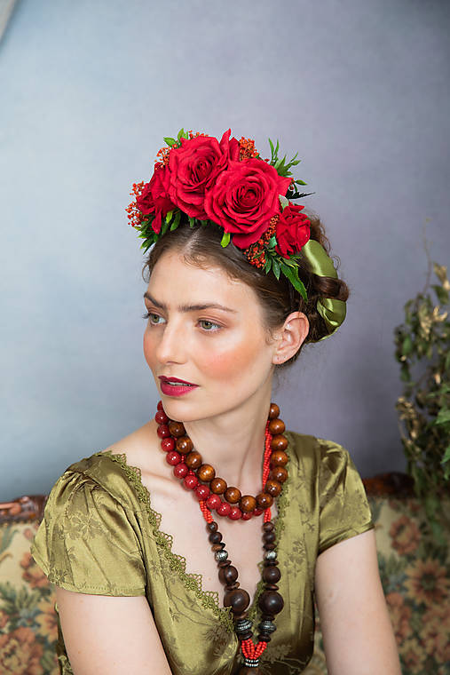 Frida obojstranná čelenka "plná vášne"