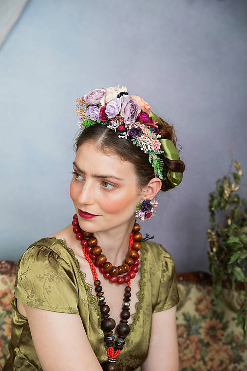 Frida obojstranná čelenka "chuť jesenných večerov"