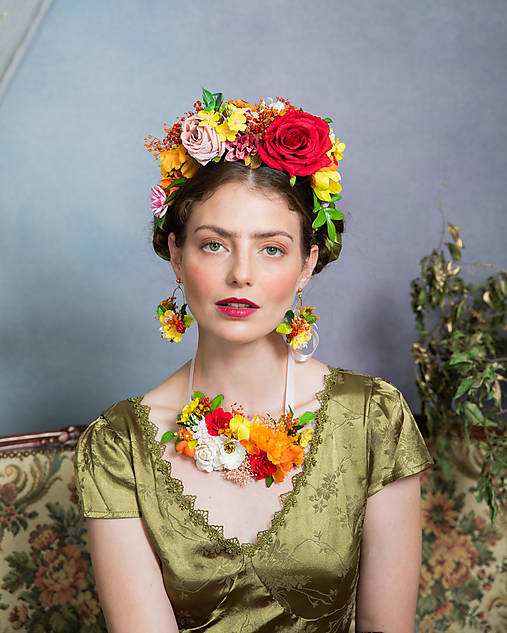 Frida obojstranná čelenka "kým slnko svieti do duše"