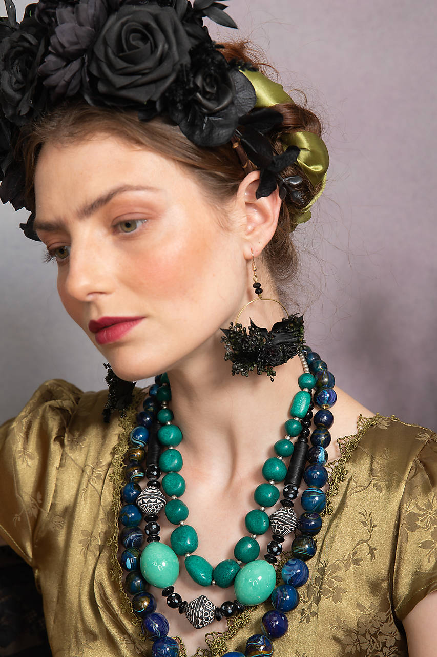 Kruhové Frida náušnice "nočné tance"