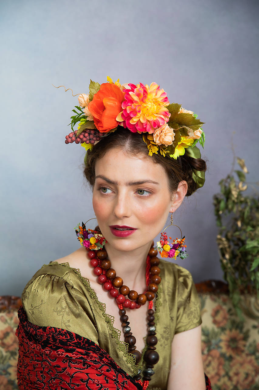 Frida obojstranná čelenka "žiara v nás" - LIMITKA