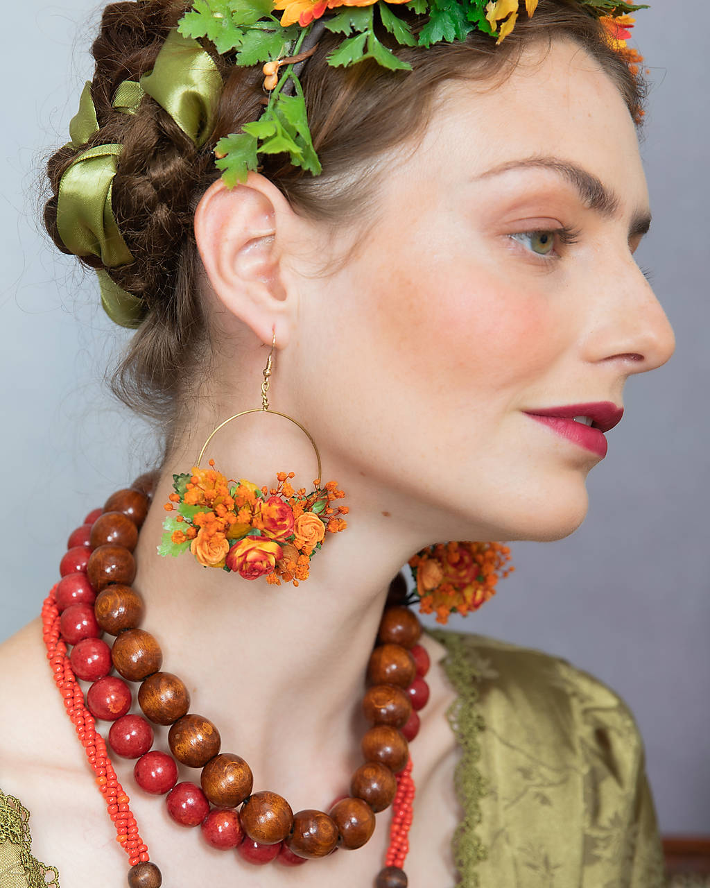 Kruhové Frida náušnice "kým zapadne slnko"