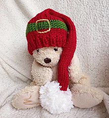 Detské čiapky - Santova čiapka na vianočné fotenie - 14870863_