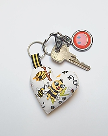 Kľúčenky - Prívesok na kľúče - s včielkami (pre chlapcov, trúdik) - 14873067_