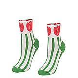 Ponožky, pančuchy, obuv - (C18) Ponožky Tulipán - 14875572_