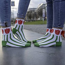 Ponožky, pančuchy, obuv - (C18) Ponožky Tulipán - 14875571_
