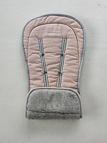Detský textil - VLNIENKA podložka do kočíka THULE  Urban Glide 2 100% MERINO TOP SUPER WASH Grey 100% ľan Powder Pink - 14876896_