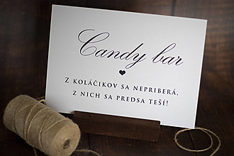 Papiernictvo - Informačná kartička perleťová -  Candy bar - 14876225_