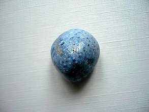 Minerály - Troml. kámen - modrý korál 22 mm, č.12f - 14877332_