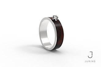Prstene - Zásnubný prsteň JURING Eben - 14877520_