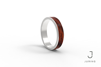 Prstene - Strieborný prsteň JURING Palisandr Slim - 14877555_
