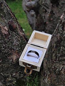 Prstene - Strieborný prsteň JURING Classic Eben - 14877568_