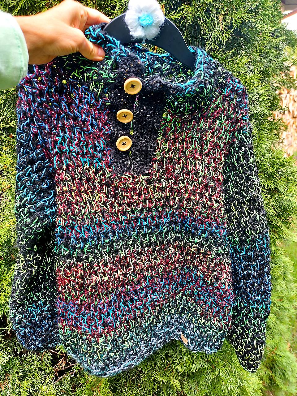 Háčkovaný pulóver / beate1 SAShE.sk Handmade Svetre a kardigány