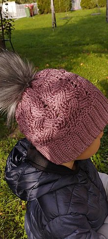 Detské čiapky - AKCIA Zimná  čiapka s osmičkami - 14881483_