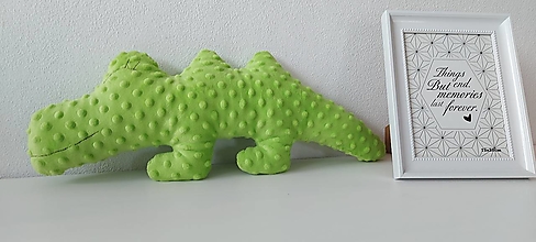 Detský textil - Vankúš - krokodíl (Zelená) - 14879783_