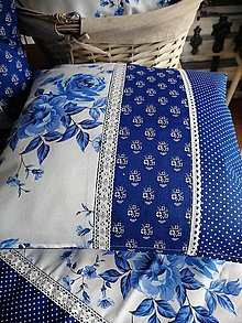 Úžitkový textil - Vankúše v modrom - 14880911_