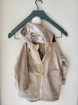 Detské oblečenie - Menčestrový kabátik "light beige" - 14881384_
