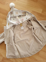 Detské oblečenie - Menčestrový kabátik "light beige" - 14881387_