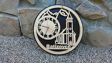 Hodiny - Drevené nástenné hodiny - evanjelický kostol v Batizovciach - 14880308_