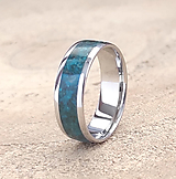 Prstene - Oceľový prsteň s chryzokolom 6 mm - 14879341_