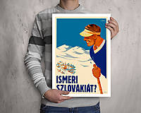 Grafika - Vintage plagát Poznáte Slovensko? - 14878853_