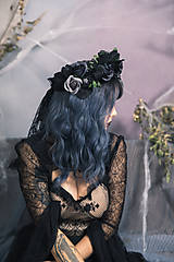 Ozdoby do vlasov - Halloween polvenček "tajomná noc" - 14880522_