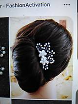 Ozdoby do vlasov - perličkový hrebienok  č. 4 - 14880286_