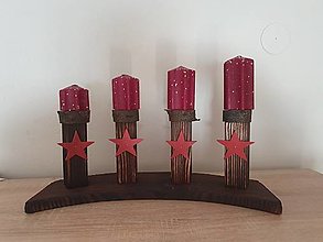 Dekorácie - Adventný stojan na sviečky - 14880191_