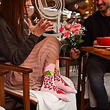 Ponožky, pančuchy, obuv - (L05) Ponožky lásky dážď ružové - 14879169_