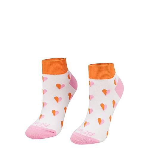 (L12) Ponožky Srdiečka ružové krátke
