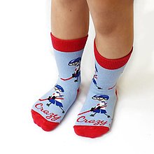 Ponožky, pančuchy, obuv - (D13) DETSKÉ ponožky hokejista - 14879038_