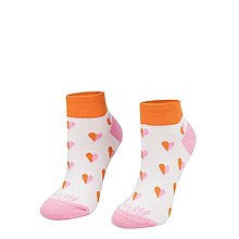 Ponožky, pančuchy, obuv - (L12) Ponožky Srdiečka ružové krátke - 14879654_