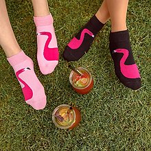 Ponožky, pančuchy, obuv - (Z16) Ponožky Plameniak ružové - 14881173_