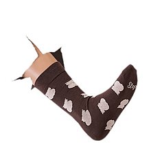 Ponožky, pančuchy, obuv - (Z19) Hnedé ponožky so sovou - 14881426_