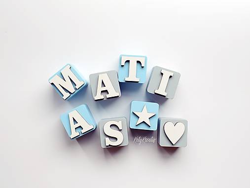 Hračky - chlapčenské drevené kocky s menom - 14882307_