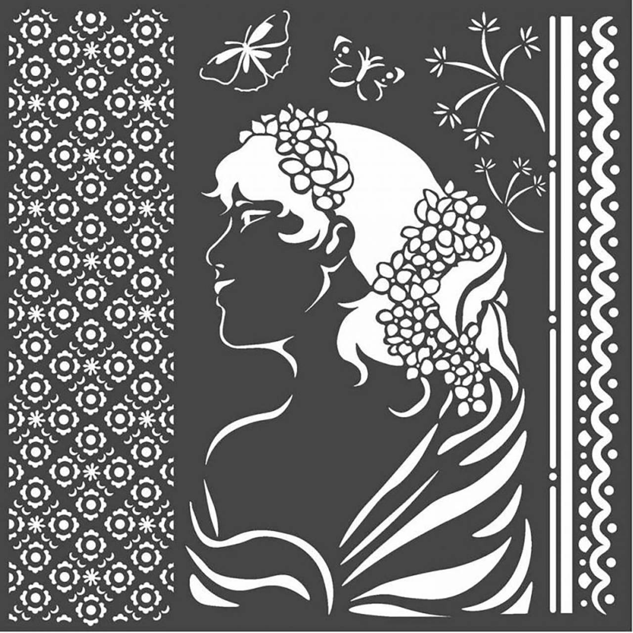 Šablóna Stamperia - 18x18 cm (lady side)