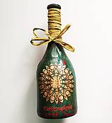 Nádoby - Víno v dekorovanej flaši, motív Všetko najlepšie - 14882442_