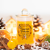 Sviečky - Sviečka zo 100% včelieho vosku v skle - Vianočná Pohoda - 125g/30hod - 14882750_