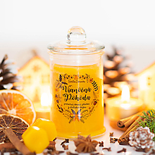 Svietidlá a sviečky - AKCIA - Sviečka zo 100% včelieho vosku v skle - Vianočná Pohoda - 14882750_