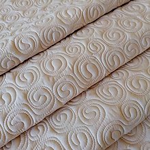 Úžitkový textil - Krémová zástena s krémovými slimáčikmi - 14884125_