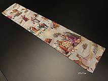 Úžitkový textil - Vianočná gobelínová štóla Svätá rodina  (87x17cm) - 14881733_