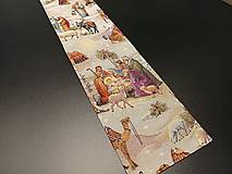 Úžitkový textil - Vianočná gobelínová štóla Svätá rodina  (87x17cm) - 14881734_