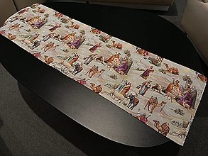 Úžitkový textil - Vianočná gobelínová štóla Svätá rodina  (38x138cm) - 14881754_