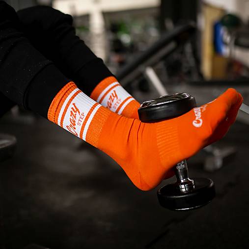 Vysoké športové ponožky oranžové