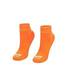 Ponožky, pančuchy, obuv - Športové členkové ponožky oranžové - 14884792_