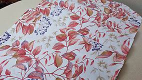 Úžitkový textil - Stredový obrus jesenné lístie na bielej - 14887494_