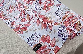 Úžitkový textil - Obrus jesenné lístie na bielej - 14887416_