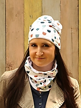 Čiapky, čelenky, klobúky - Tulipániky čiapka, nákrčník alebo set - 14887304_
