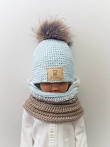 Detské čiapky - Detský zimný set LITTLE PRINC - 14886986_