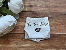 Spodná bielizeň - Svadobné nohavičky s čipkou "Už iba Tvoja " - 14885800_